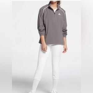 Adidas Women’s Back Triple Stripe Long Sleeve Woven Jacket Gray SZ: Small NWOT